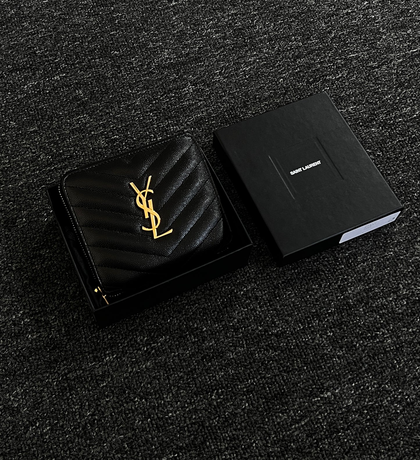YSL MONOGRAM LOGO WALLET
