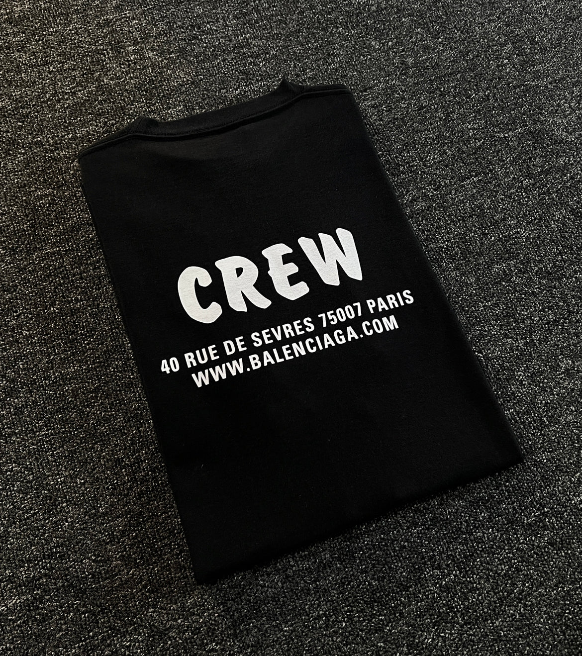Balenciaga Crew Front And Back Logo Tee