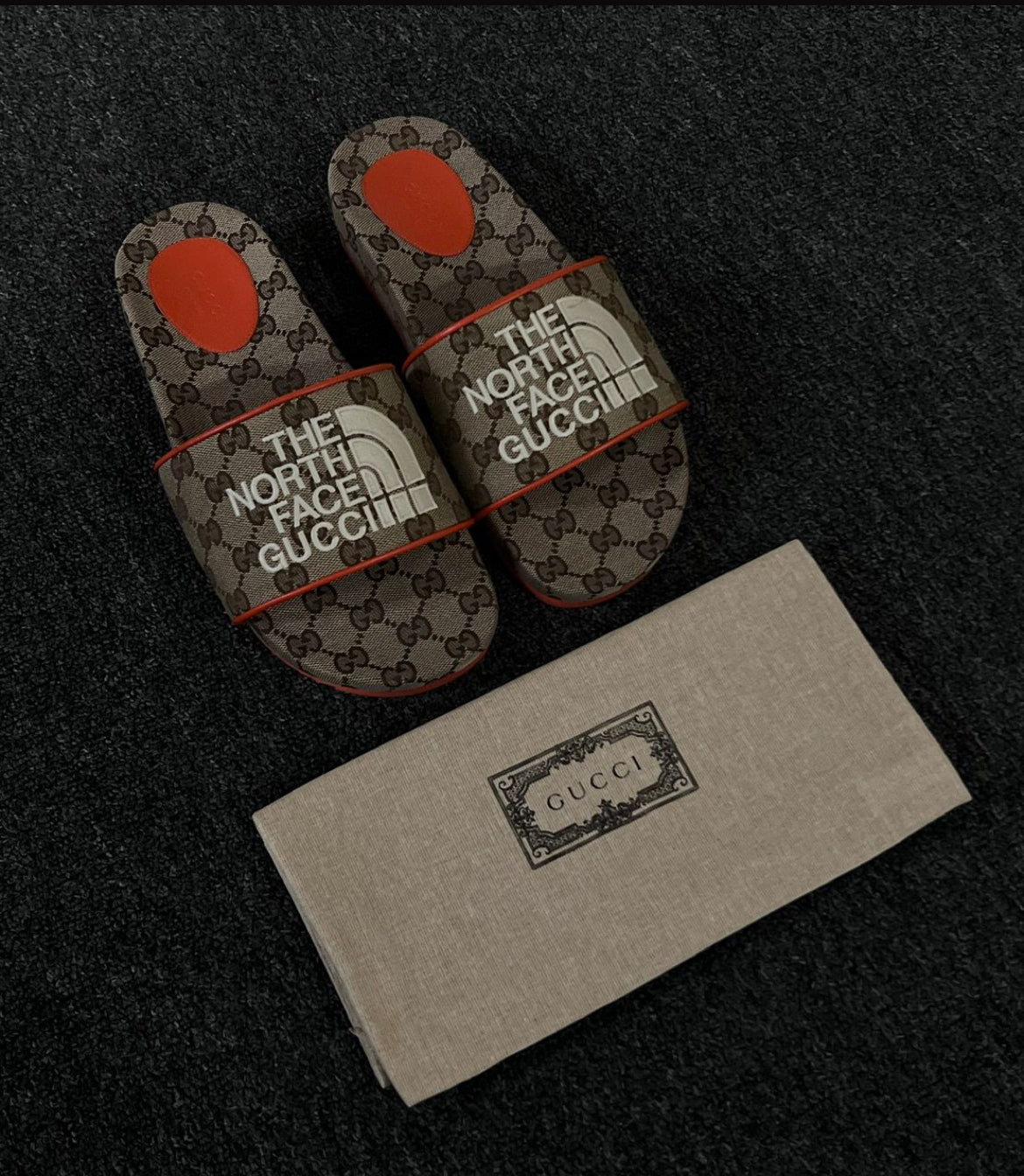 Gucci X The North Face Logo Slides