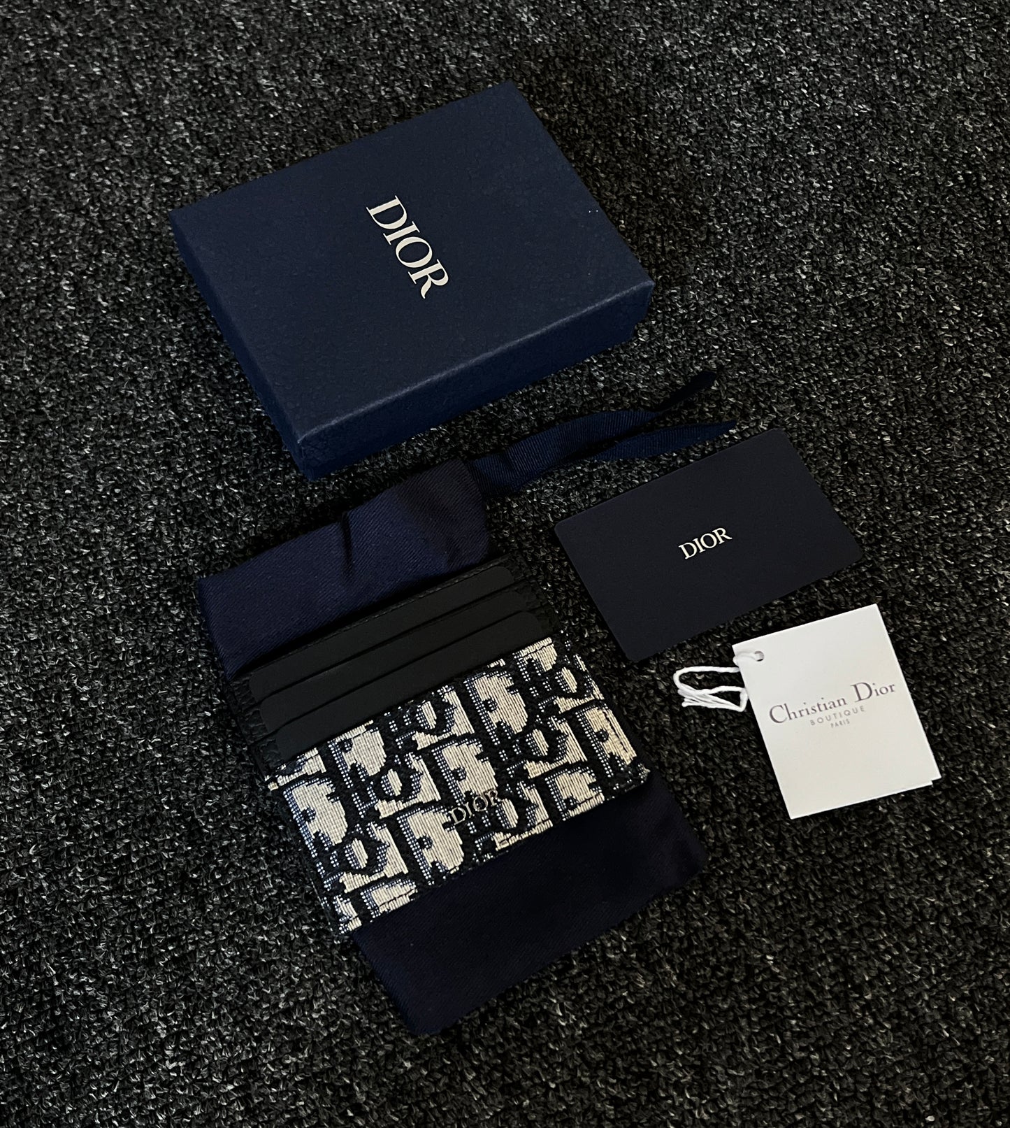 DIOR OBLIQUE LOGO CARD HOLDER