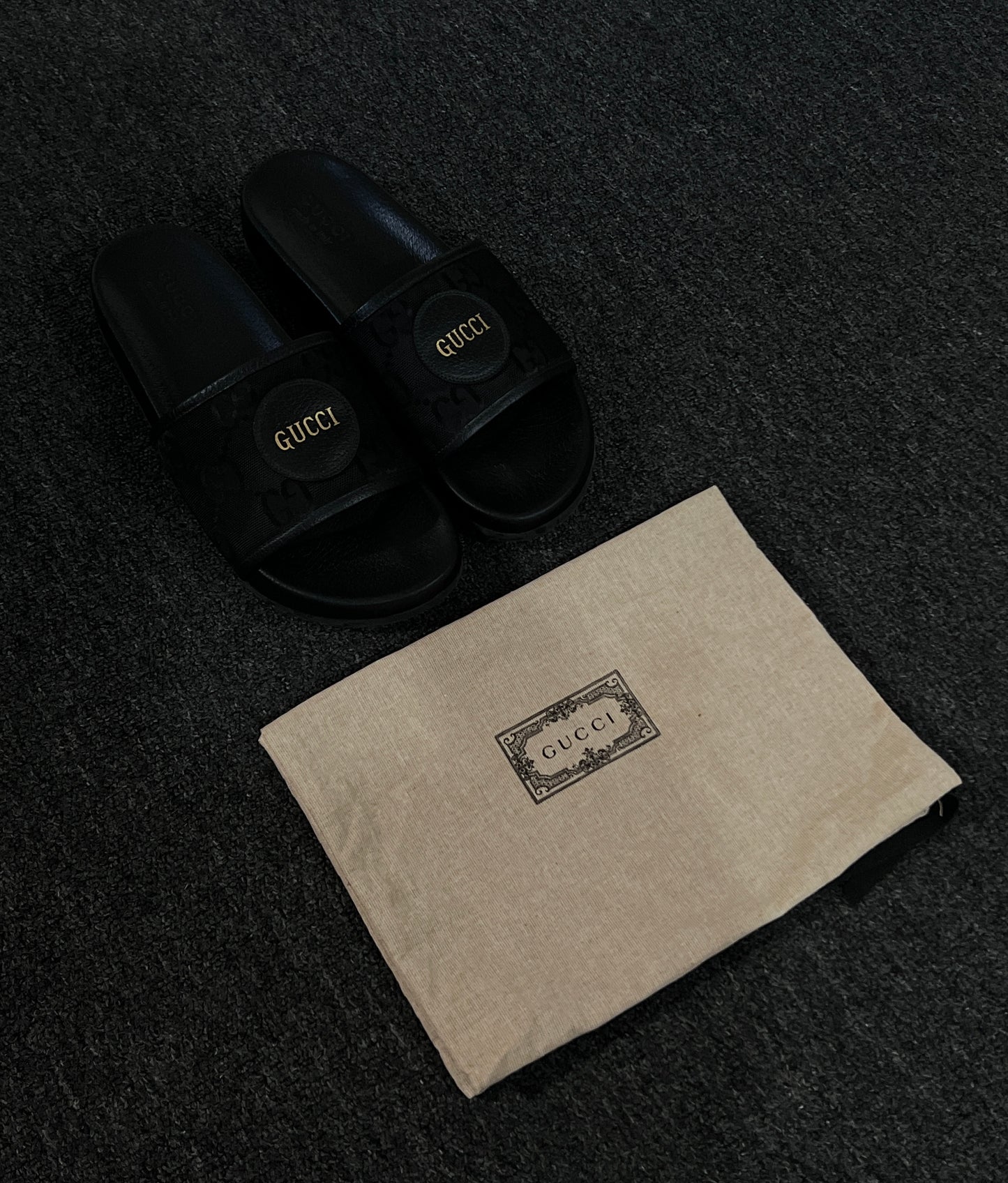 Gucci Logo Sandals Slides