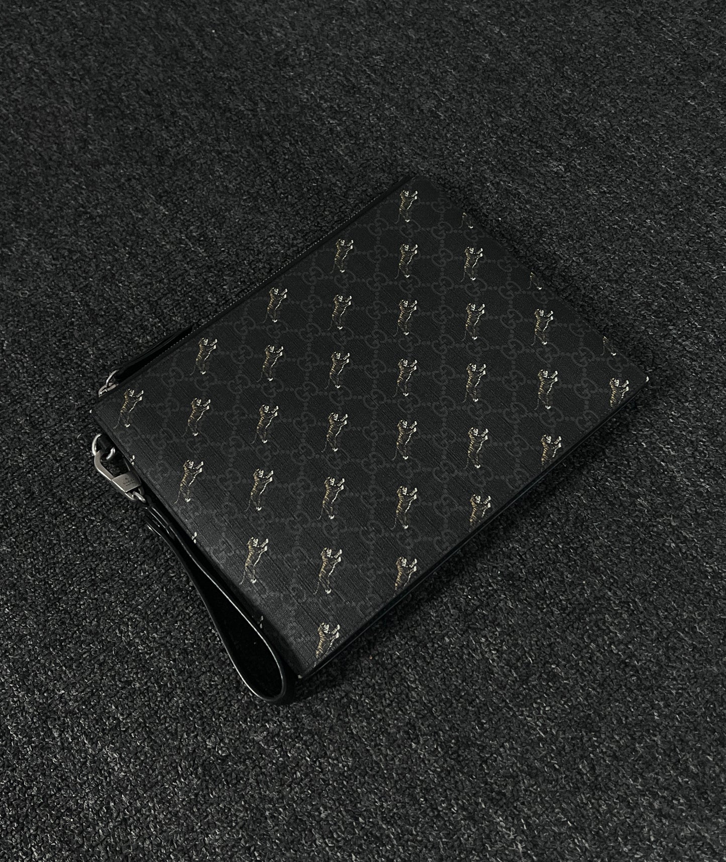 Gucci GG Tiger Monogram Clutch Bag