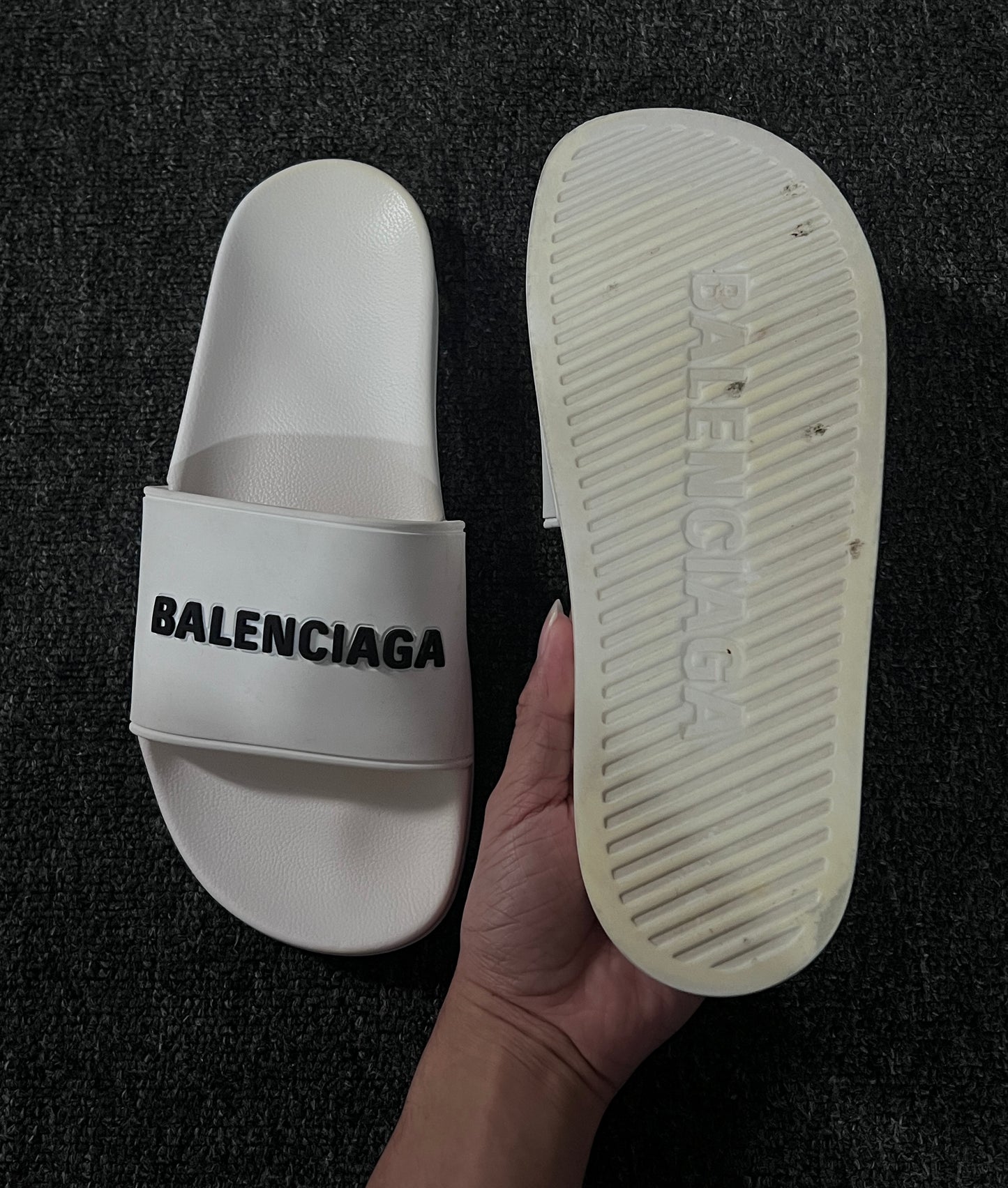 BALENCIAGA CLASSIC LOGO SANDALS SLIDES