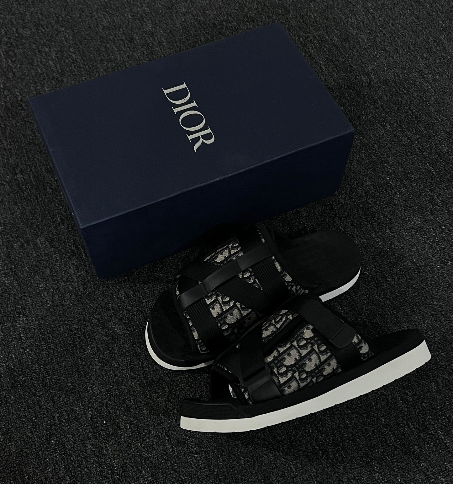 DIOR ALPHA OBLIQUE JACQUARD SANDAL