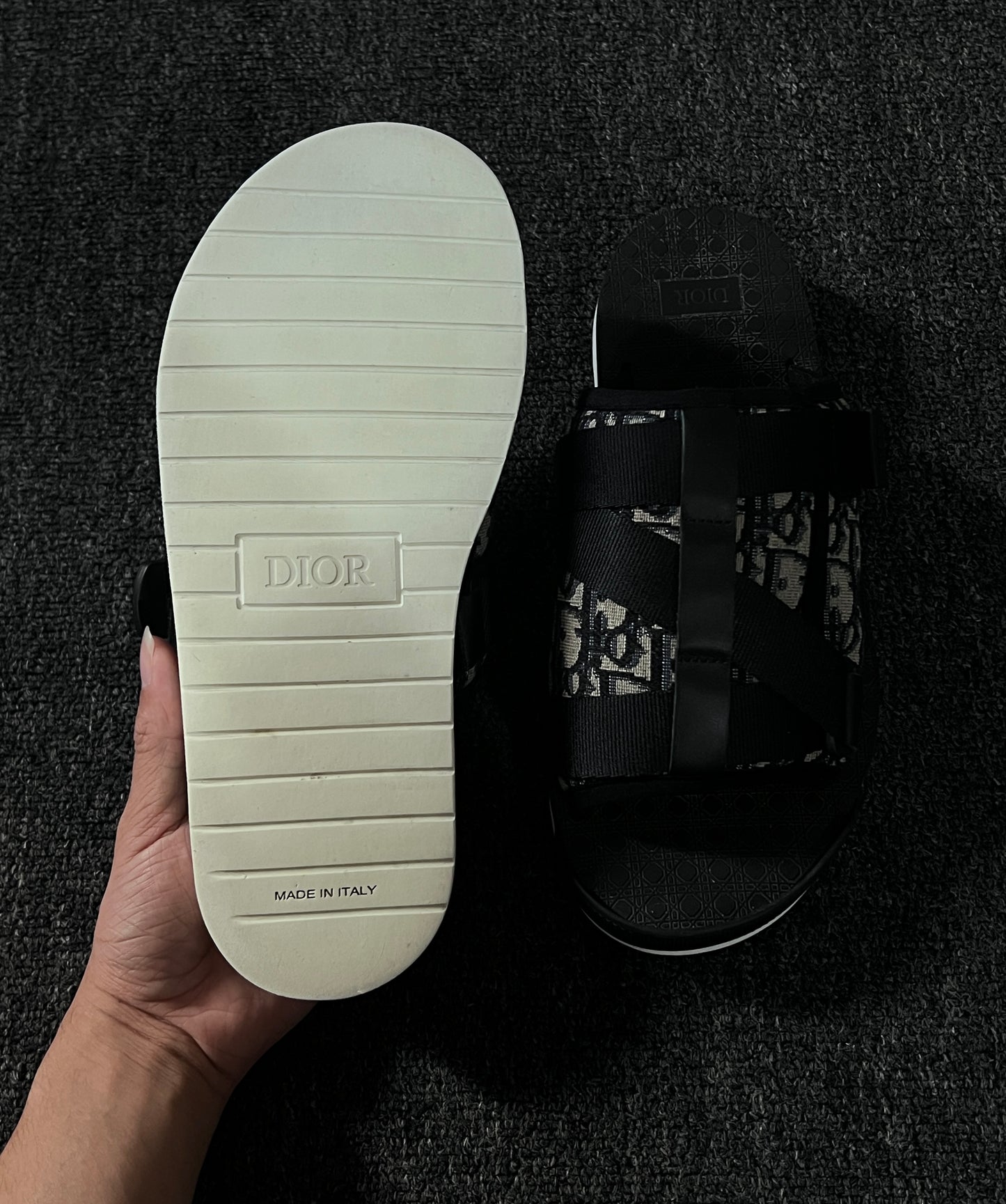 DIOR ALPHA OBLIQUE JACQUARD SANDAL
