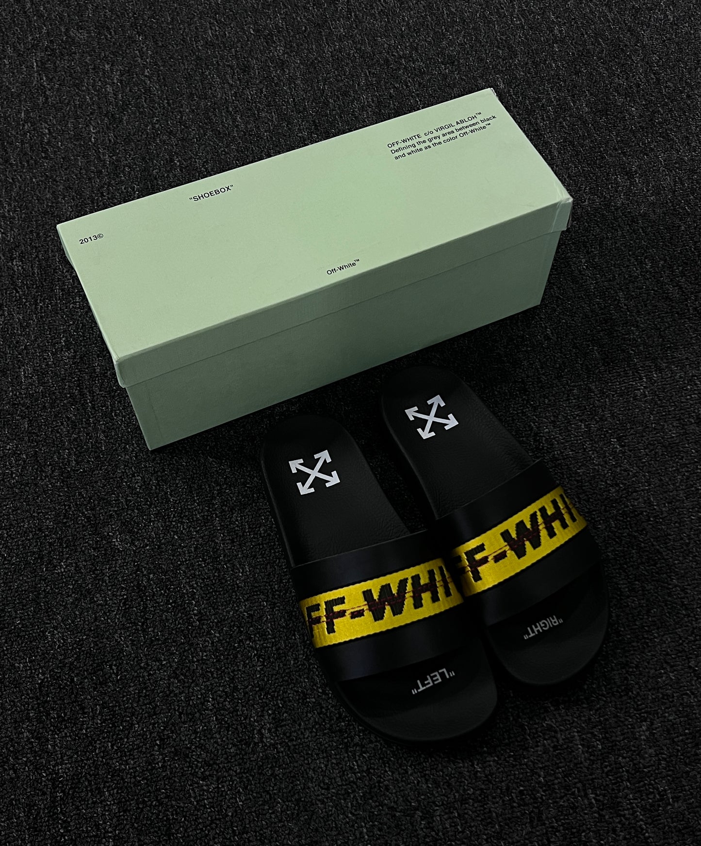 Off White Classic Logo Slides