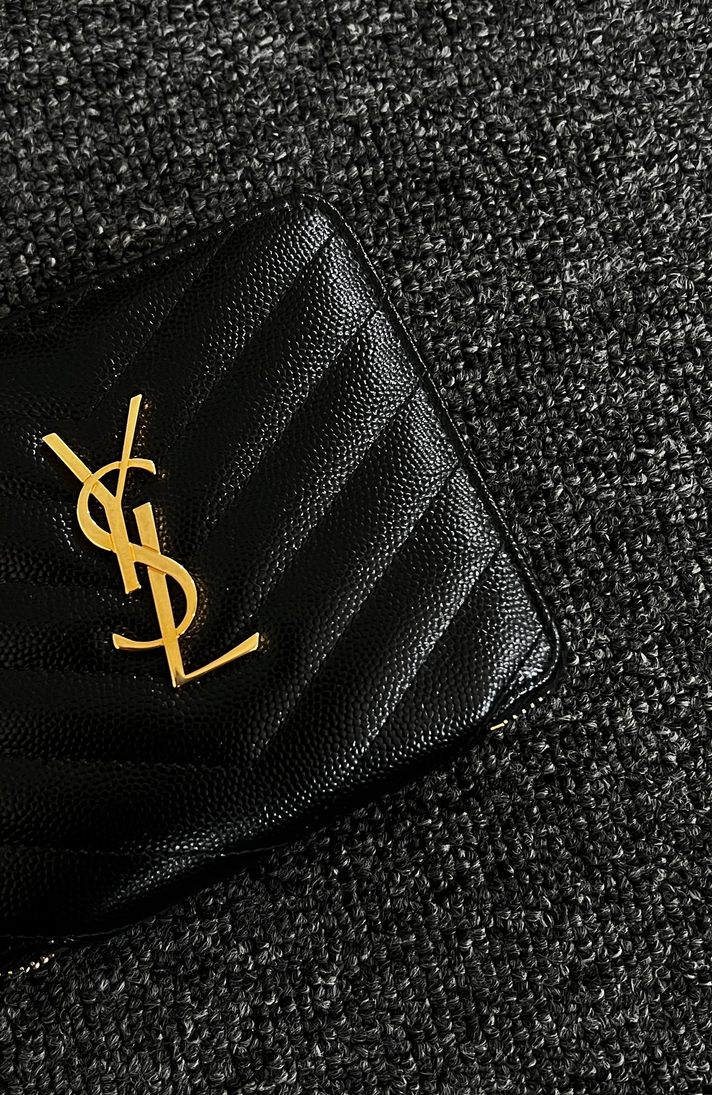 YSL MONOGRAM LOGO WALLET