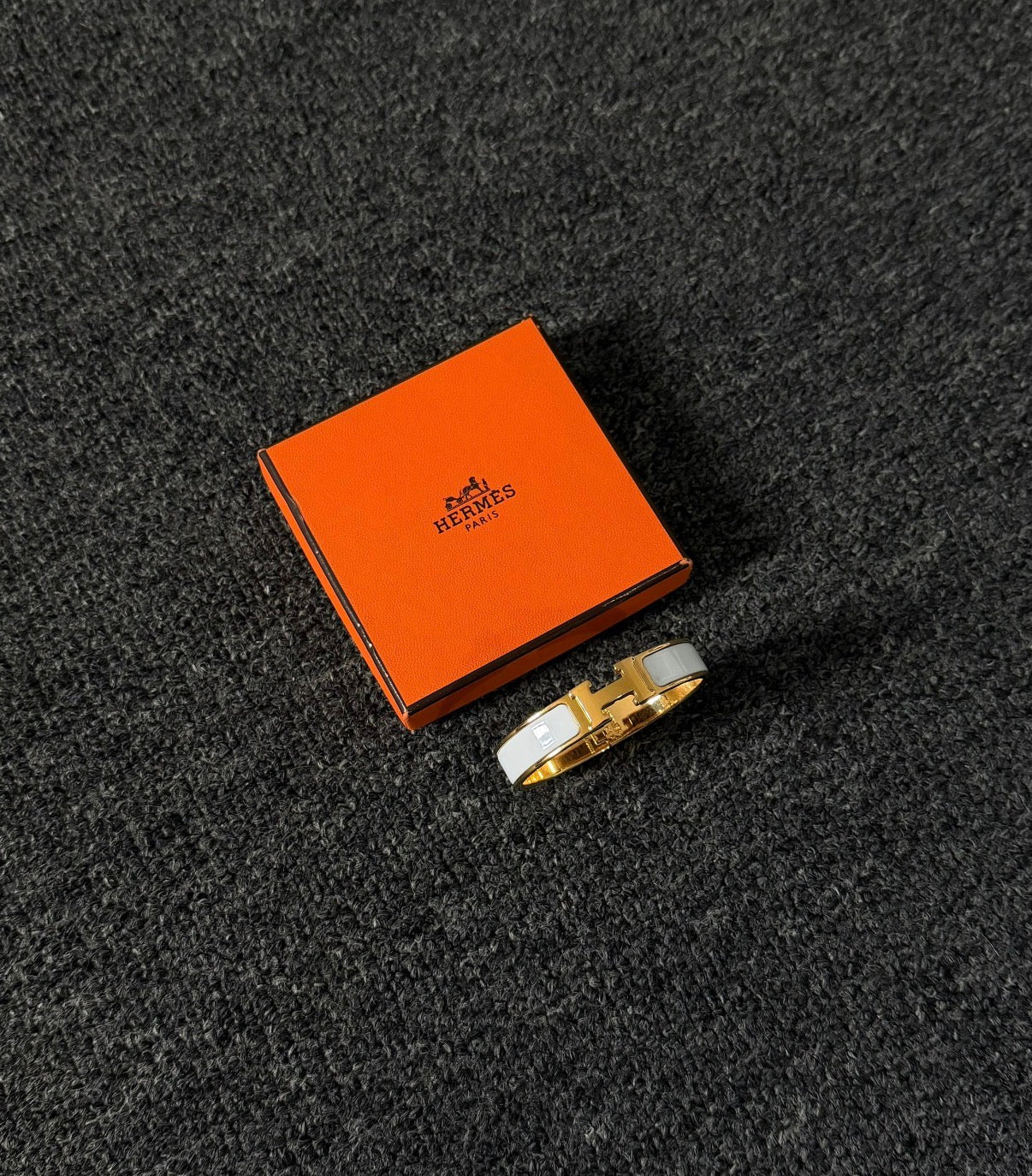 Hermes H Clic Bracelet White Gold