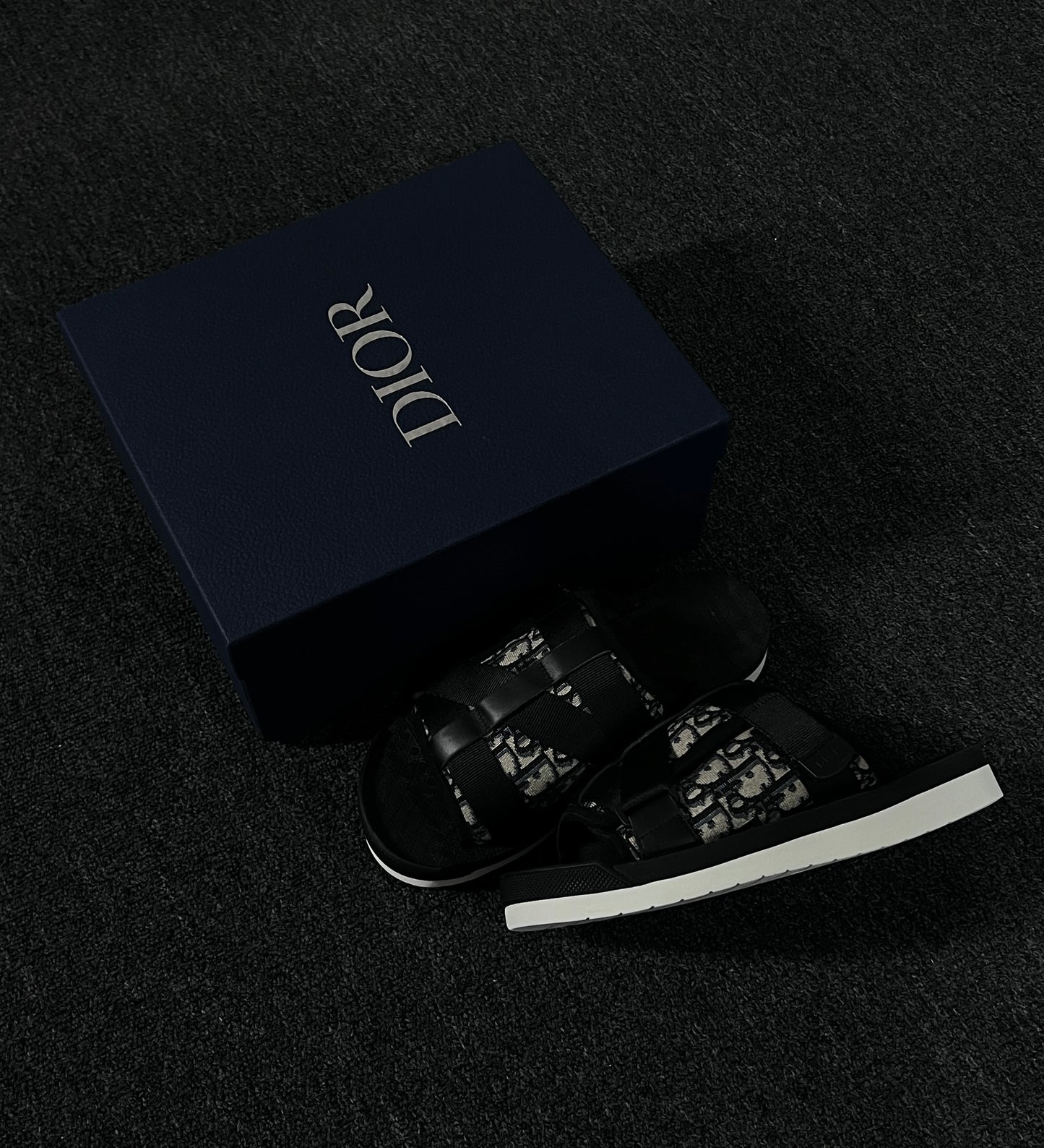 DIOR ALPHA OBLIQUE JACQUARD SANDAL