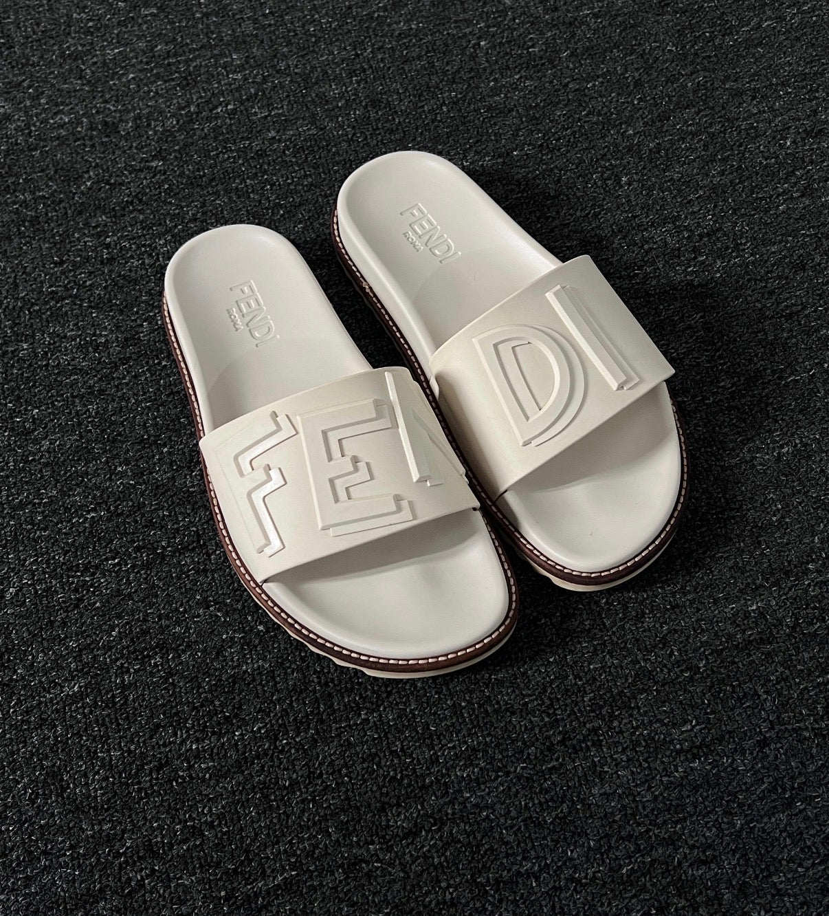 Fendi Classic Logo Sandals Slides