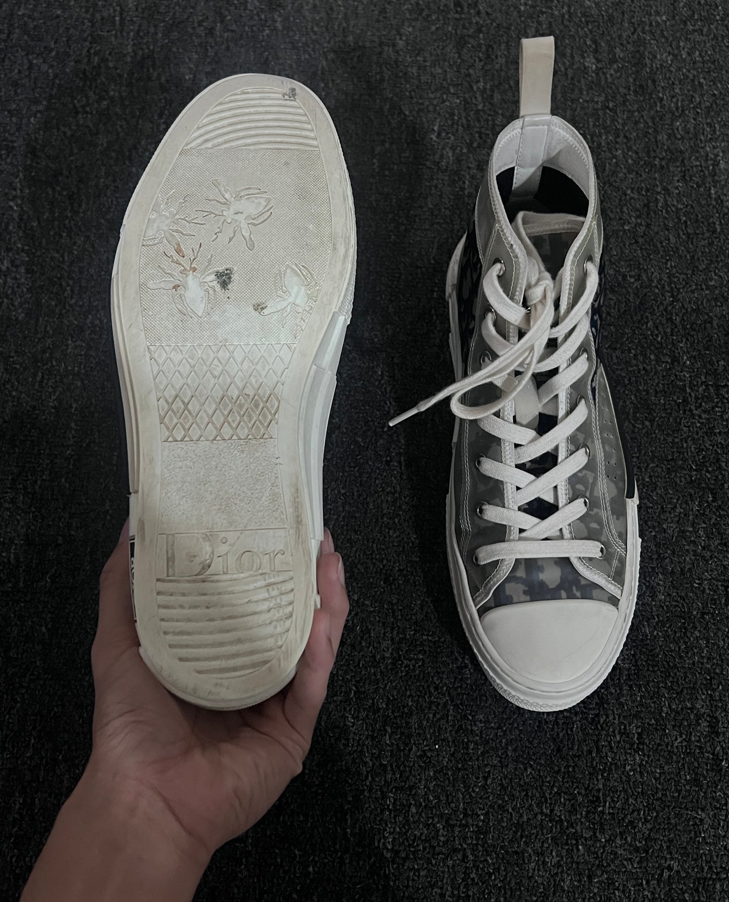 DIOR OBLIQUE LOGO B23 HIGH CUT SNEAKERS