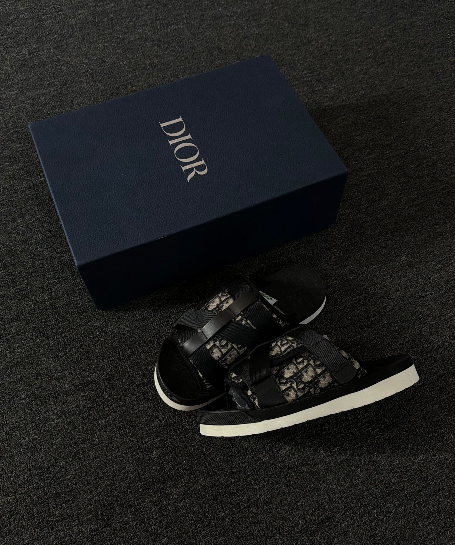 Dior Oblique Logo Sandals Slides