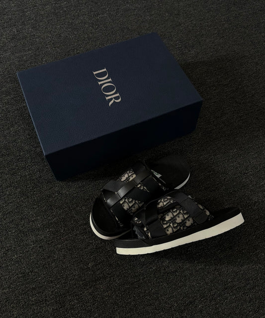 Dior Oblique Logo Sandals Slides