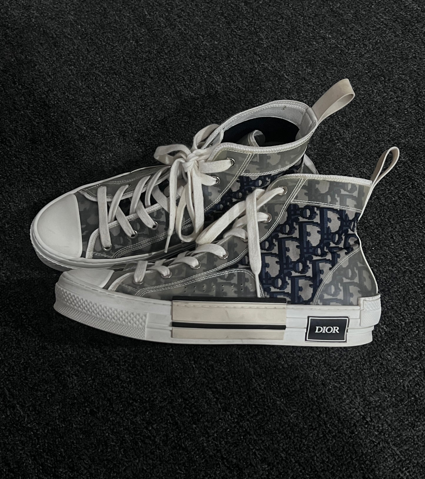 DIOR OBLIQUE LOGO B23 HIGH CUT SNEAKERS