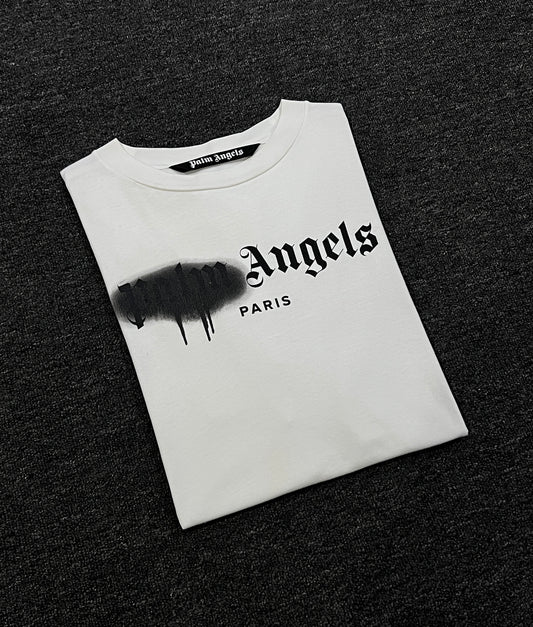 PALM ANGELS SPRAY PARIS LOGO TEE