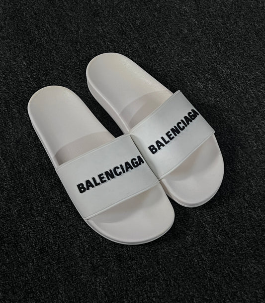 BALENCIAGA CLASSIC LOGO SANDALS SLIDES