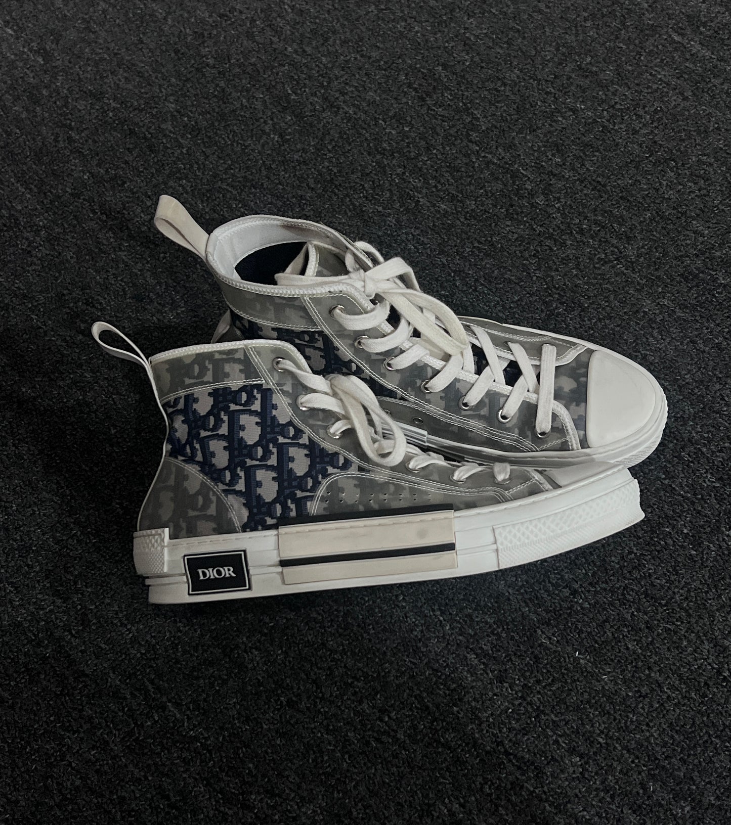 DIOR OBLIQUE LOGO B23 HIGH CUT SNEAKERS