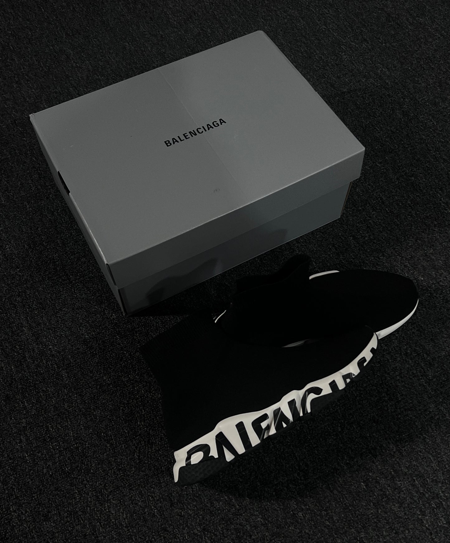 BALENCIAGA GRAFFITI SPEED TRAINER SNEAKERS