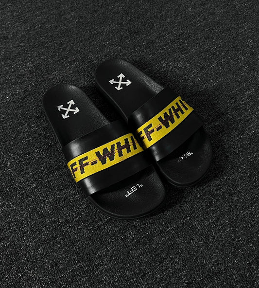 Off white classic logo slides