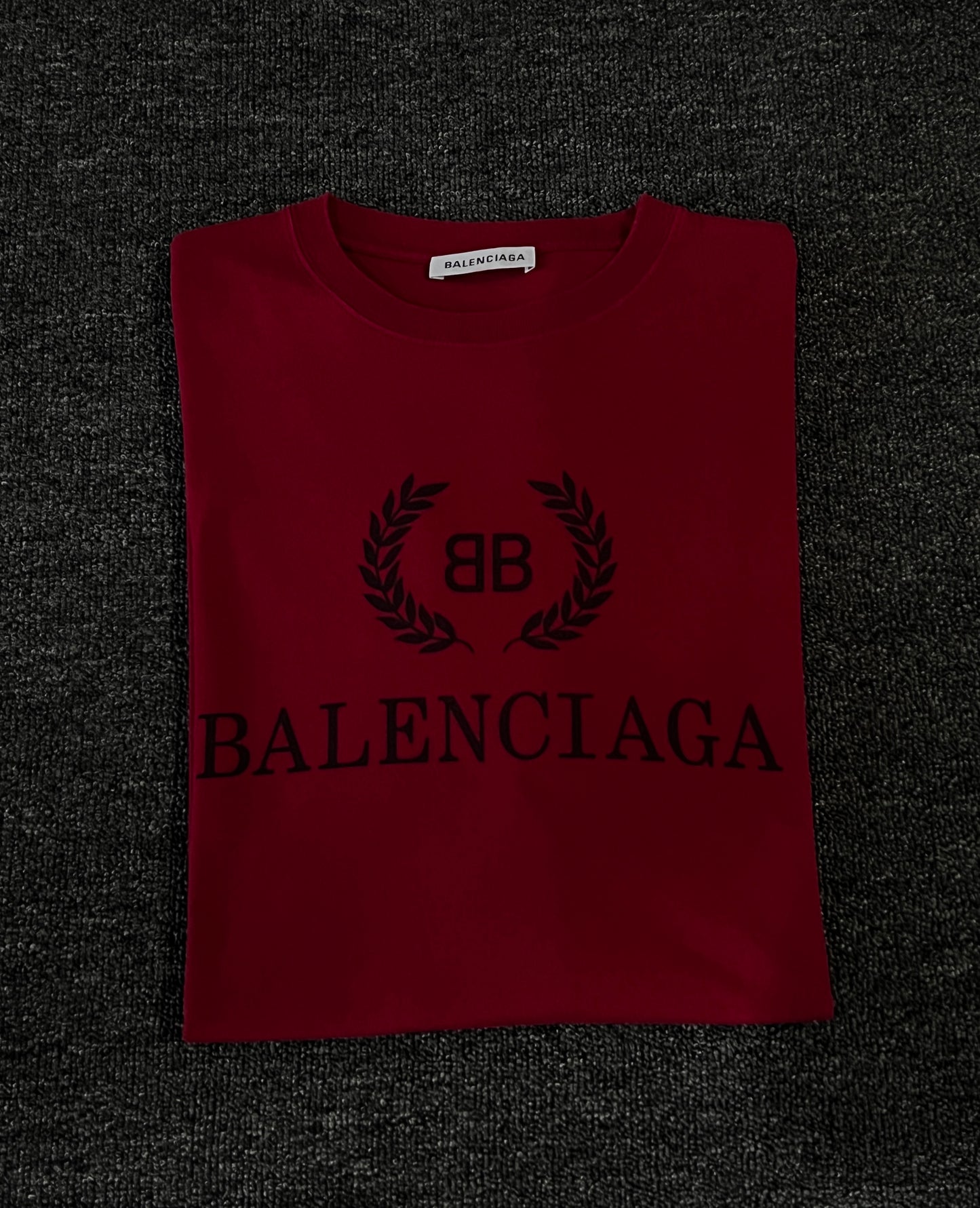 Balenciaga BB Logo Red Tee
