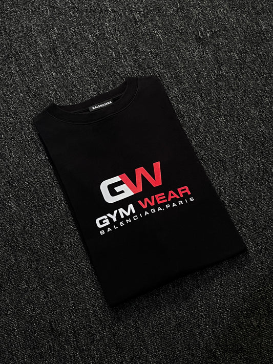 Balenciaga GYM Logo Black Tee